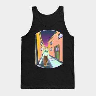 Cat Walking Down An Alley Tank Top